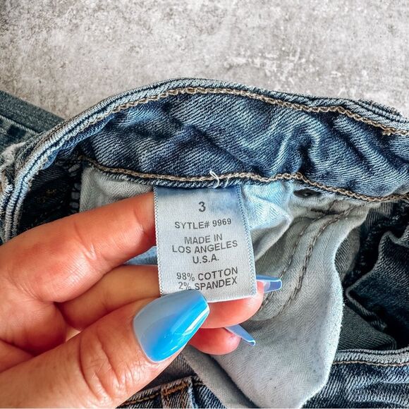 TheMogan Straight Leg Light Wash Denim Jeans Size 3 - Picture 7 of 8